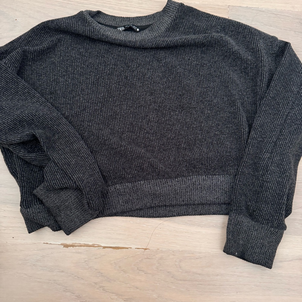 Zara grey cropped sweater